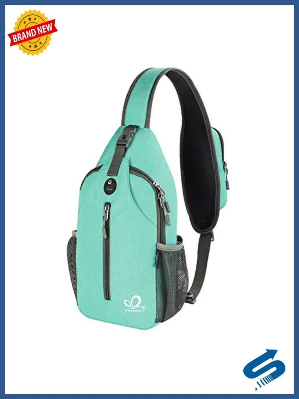 Crossbody Sling Backpack Travel Hiking Chest Daypack with Adjustable Strap